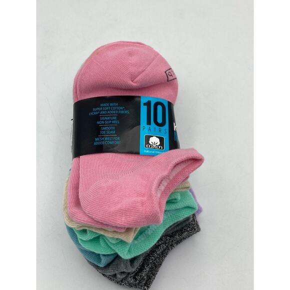 K.Bell Women's 10 Pairs No Show Fit Socks, Multicolor Mix Shoe Sz 5.5-10 NEW - Picture 2 of 4